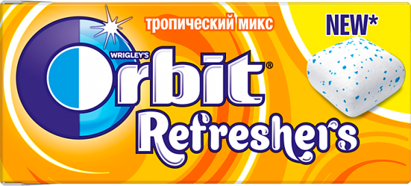 Орбит тропик. Орбит Refreshers мята. Орбит рефреш 16 г. Орбит РЕФРЕШЕР тропический. Orbit Refreshers мята 16г жевательная резинка.